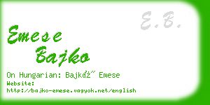 emese bajko business card